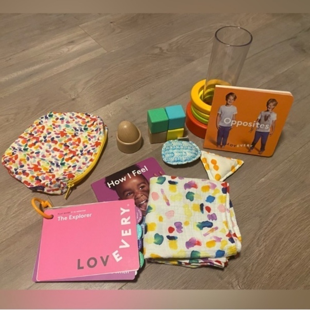 Lovevery “The Explorer” Wooden Montessori Play Kit • 9-10 Months Set